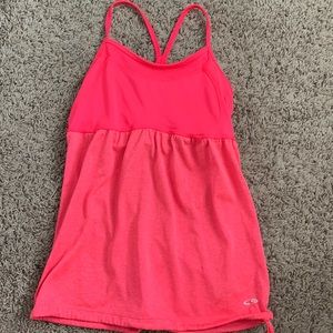 XS Hot pink Champion tank top with built in sports bra